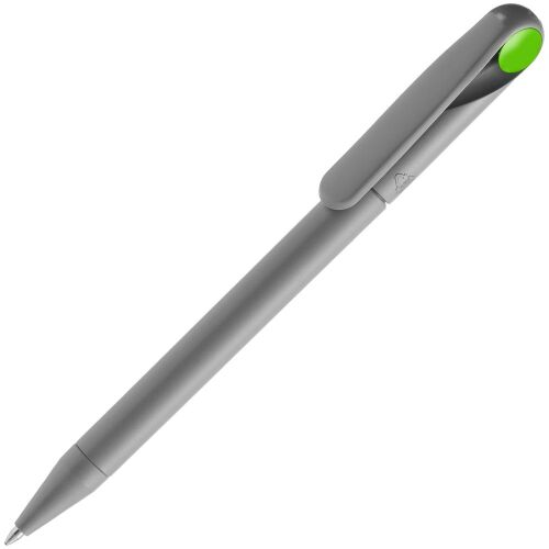 Ручка шариковая Prodir DS1 TMM Dot, серая с ярко-зеленым 1