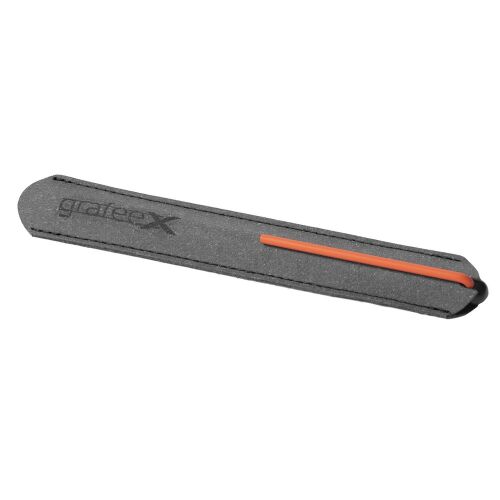 Шариковая ручка GrafeeX в чехле, черная с оранжевым 3
