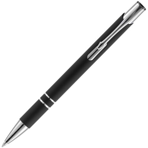 Ручка шариковая Keskus Soft Touch, черная 3