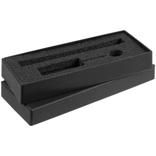 Коробка Notes с ложементом для ручки и флешки, черная 3
