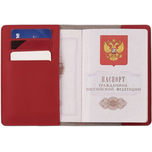 Обложка для паспорта Shall Simple, красный 3