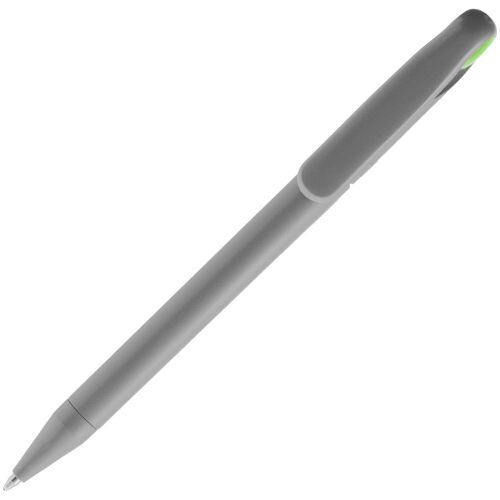 Ручка шариковая Prodir DS1 TMM Dot, серая с ярко-зеленым 4