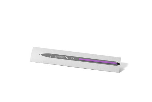 Шариковая ручка Pininfarina GrafeeX с фиолетовым клипом в чехле  4