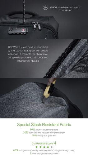 Рюкзак ClickPack Pro 46х34х16 см, комбинированный черный/серый 17