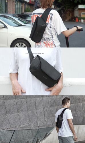 Наплечная сумка ClickSling 32,5х17,3х11 см, черная 5