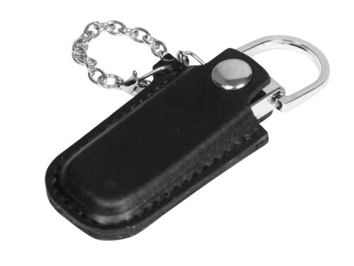 USB 2.0- флешка на 16 Гб в массивном корпусе с кожаным чехлом 1