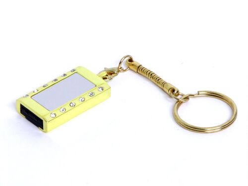 USB 2.0- флешка на 64 Гб «Кулон» с кристаллами и мини чипом 2