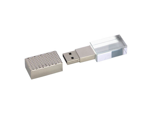 USB 2.0- флешка на 64 Гб кристалл в металле 2