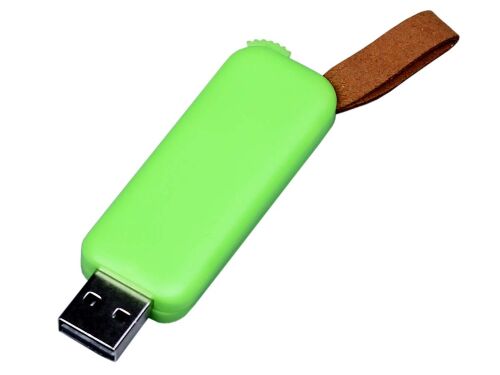 USB 3.0- флешка промо на 64 Гб прямоугольной формы, выдвижной ме 1