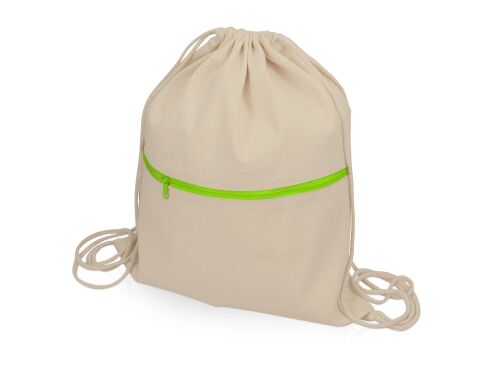 Рюкзак-мешок хлопковый «Lark» с цветной молнией 8