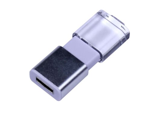 USB 2.0- флешка промо на 16 Гб прямоугольной формы, выдвижной ме 2