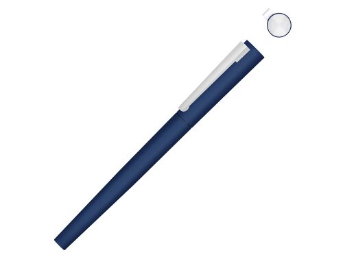 Ручка металлическая роллер «Brush R GUM» soft-touch с зеркальной 1
