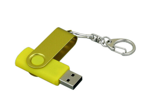 USB 2.0- флешка промо на 4 Гб с поворотным механизмом и однотонн 3