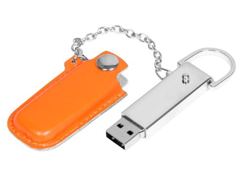USB 2.0- флешка на 32 Гб в массивном корпусе с кожаным чехлом 2