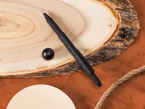 Ручка-стилус металлическая шариковая «Tool» с уровнем и отвертко 7