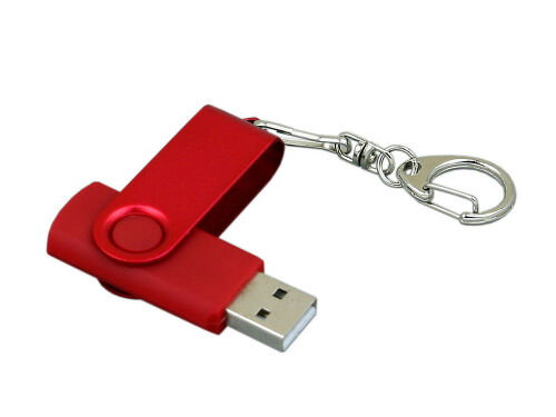 USB 2.0- флешка промо на 4 Гб с поворотным механизмом и однотонн 3