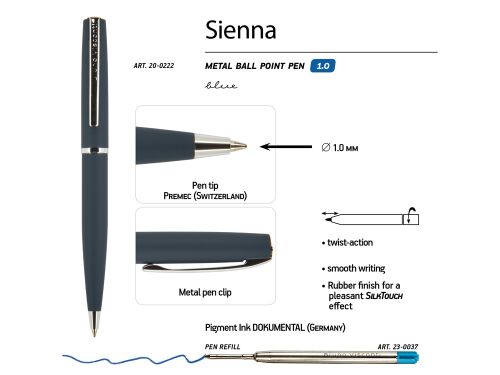 Ручка металлическая шариковая «Sienna» 3