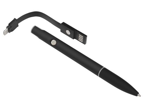 Ручка металлическая шариковая «Connect» с кабелем USB 2 в 1 5