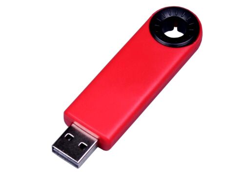 USB 3.0- флешка промо на 64 Гб прямоугольной формы, выдвижной ме 1