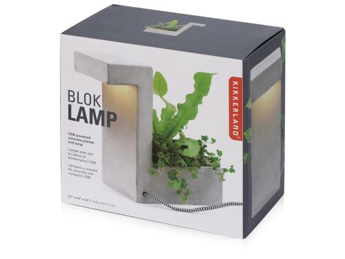Настольная лампа из бетона «Blok Lamp» 7