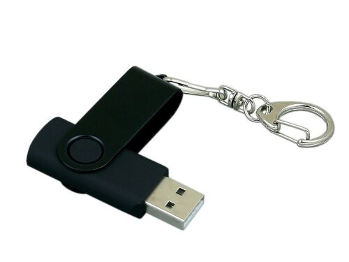 USB 2.0- флешка промо на 32 Гб с поворотным механизмом и однотон 3