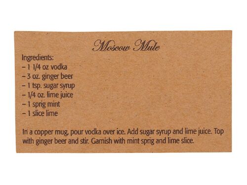 Набор кружек для коктейля с рецептом «Moscow mule» 6