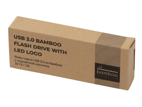 USB 2.0- флешка на 32 Гб c подсветкой логотипа «Bamboo LED» 5
