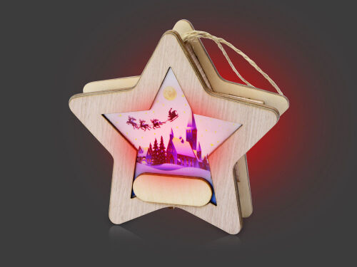 Новогодняя подвеска с подсветкой «Звезда» с индивидуальным дизай 5
