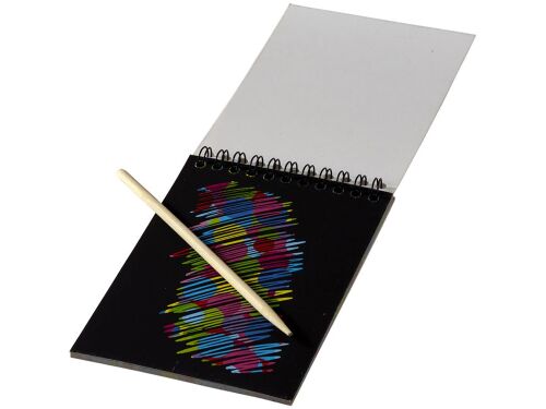 Цветной набор «Scratch»: блокнот, деревянная ручка 2