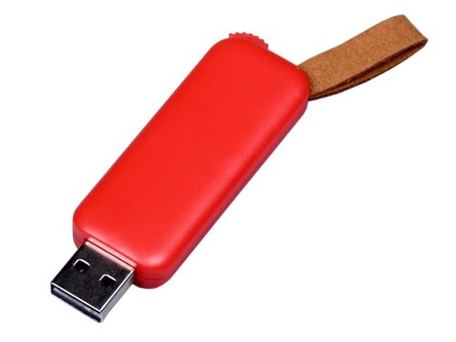 USB 3.0- флешка промо на 32 Гб прямоугольной формы, выдвижной ме 1