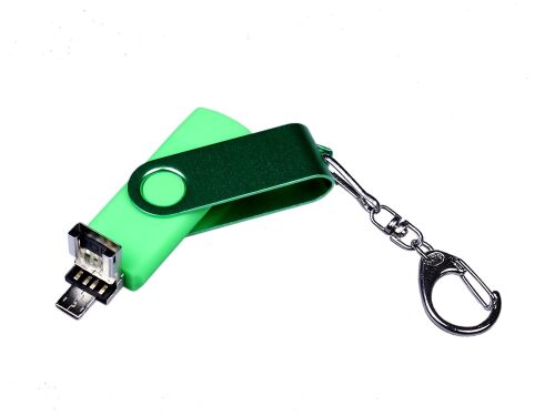 USB 2.0/micro USB/Type-С- флешка на 64 Гб 3-в-1 с поворотным мех 3