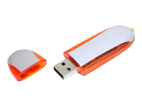 USB 3.0- флешка промо на 128 Гб овальной формы 2