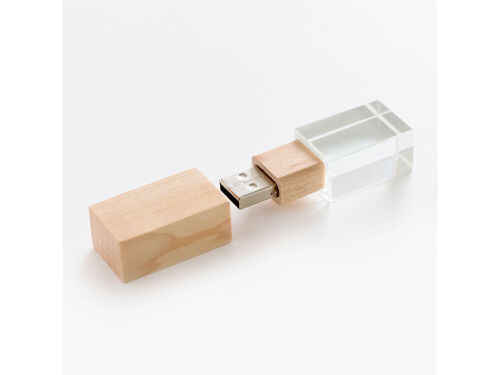 USB 2.0- флешка на 2 Гб кристалл дерево 2