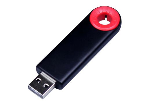 USB 2.0- флешка промо на 32 Гб прямоугольной формы, выдвижной ме 1