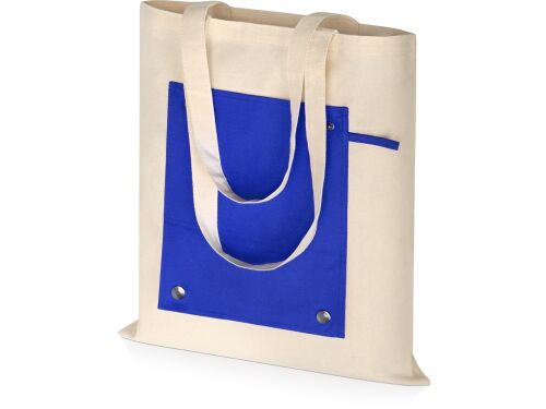 Складная хлопковая сумка для шопинга «Gross» с карманом, 180 г/м 9