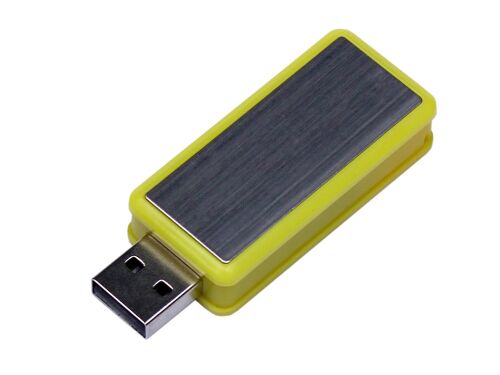 USB 3.0- флешка промо на 128 Гб прямоугольной формы, выдвижной м 1