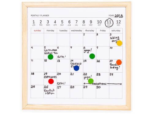 Календарь для заметок с маркером «Whiteboard calendar» 1