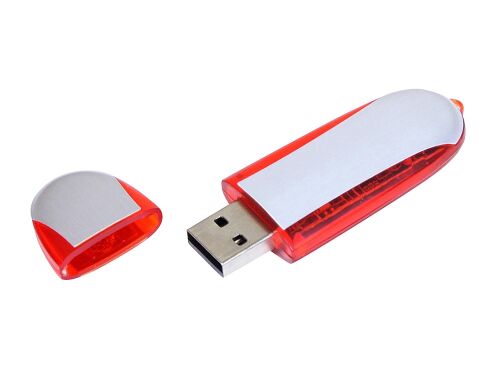 USB 2.0- флешка промо на 64 Гб овальной формы 2