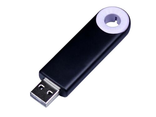 USB 2.0- флешка промо на 64 Гб прямоугольной формы, выдвижной ме 1