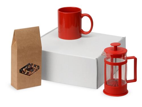 Подарочный набор с чаем, кружкой и френч-прессом «Чаепитие» 1