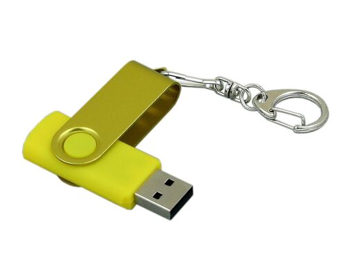 USB 2.0- флешка промо на 64 Гб с поворотным механизмом и однотон 3