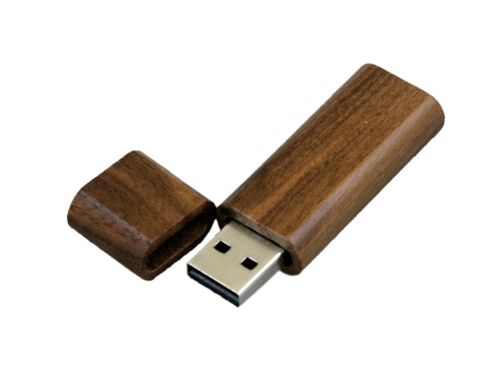 USB 2.0- флешка на 32 Гб эргономичной прямоугольной формы с окру 2