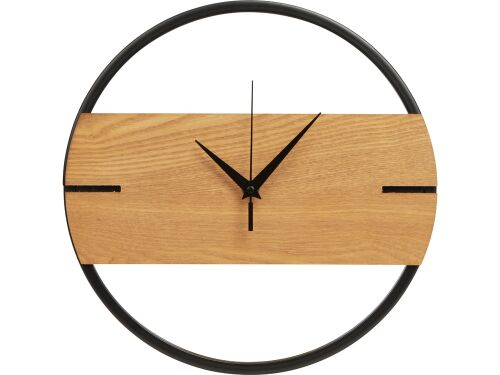 Деревянные часы с металлическим ободом «Time Wheel» 2