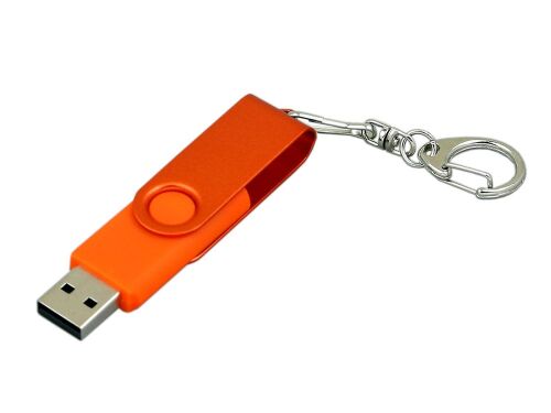 USB 2.0- флешка промо на 32 Гб с поворотным механизмом и однотон 2