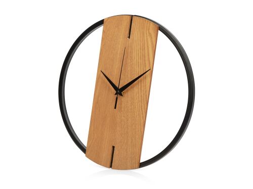 Деревянные часы с металлическим ободом «Time Wheel» 1