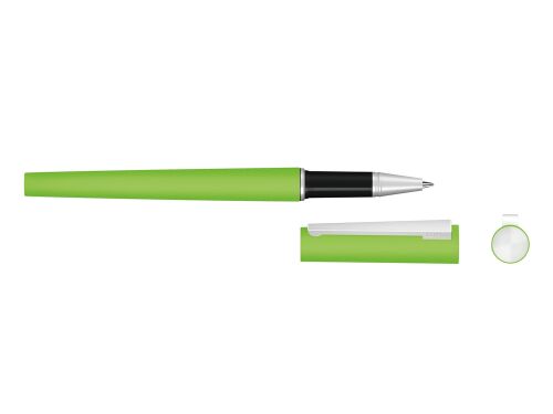Ручка металлическая роллер «Brush R GUM» soft-touch с зеркальной 2