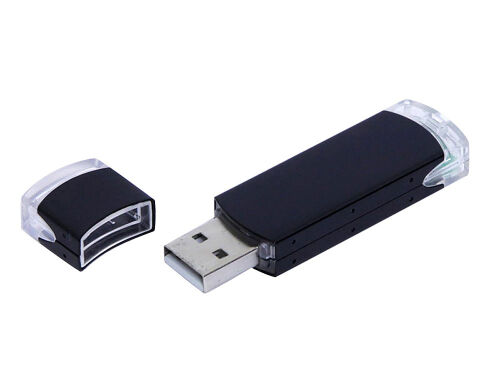 USB 2.0- флешка промо на 4 Гб прямоугольной классической формы 1