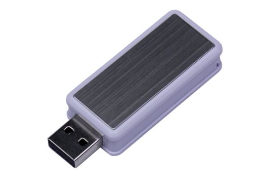 USB 3.0- флешка промо на 128 Гб прямоугольной формы, выдвижной м 1