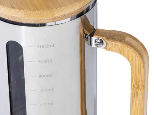 Френч-пресс в стальном корпусе и ручкой из бамбука «Coffee break 4
