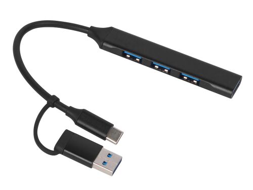 USB-хаб «Link» с коннектором 2-в-1 USB-C и USB-A, 2.0/3.0 1